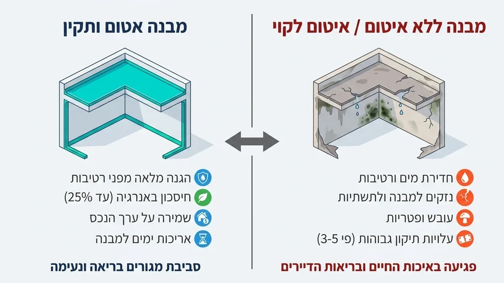 בדיקת תשתית מקצועית לפני ביצוע עבודות איטום
