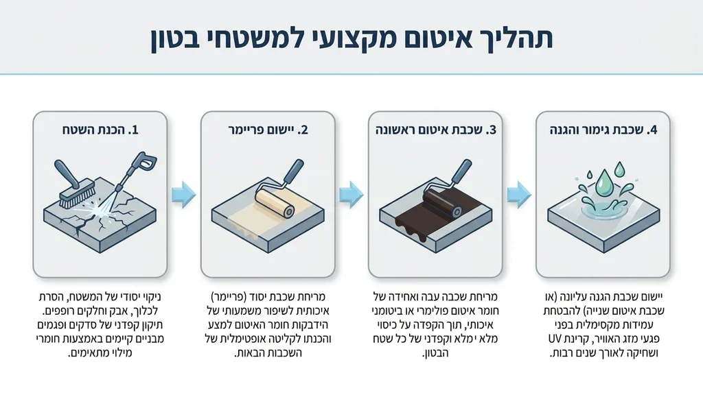 יישום חומרי איטום מקצועיים במסגרת תהליך שיקום המבנה